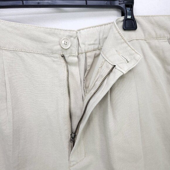 Joie Shorts Pleated Linen Blend Womens XL Beige High Waisted Pockets New - Picture 6 of 16